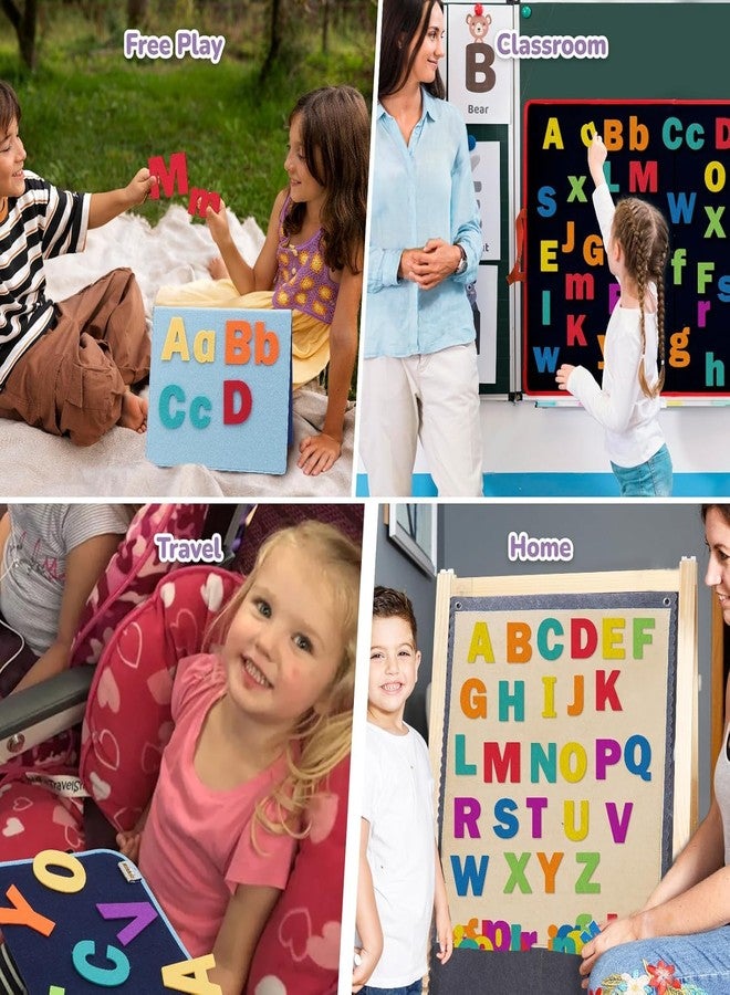 CHEFAN Felt Letters Alphabet for Kids, Precut Story Pieces, 104 ABC Upper & Lowercase Letters for Preschool & Homeschool Learning(2 Sets of Upper&Lowercase Letters) - Image 3